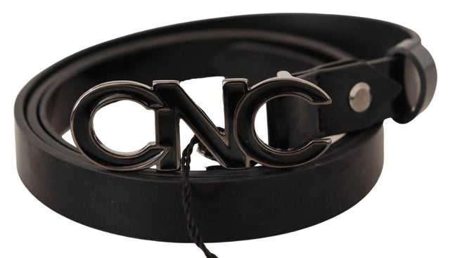 Costume National Elegant Black Leather Fashion Belt - Hilstor
