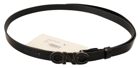 Costume National Elegant Black Leather Fashion Belt - Hilstor