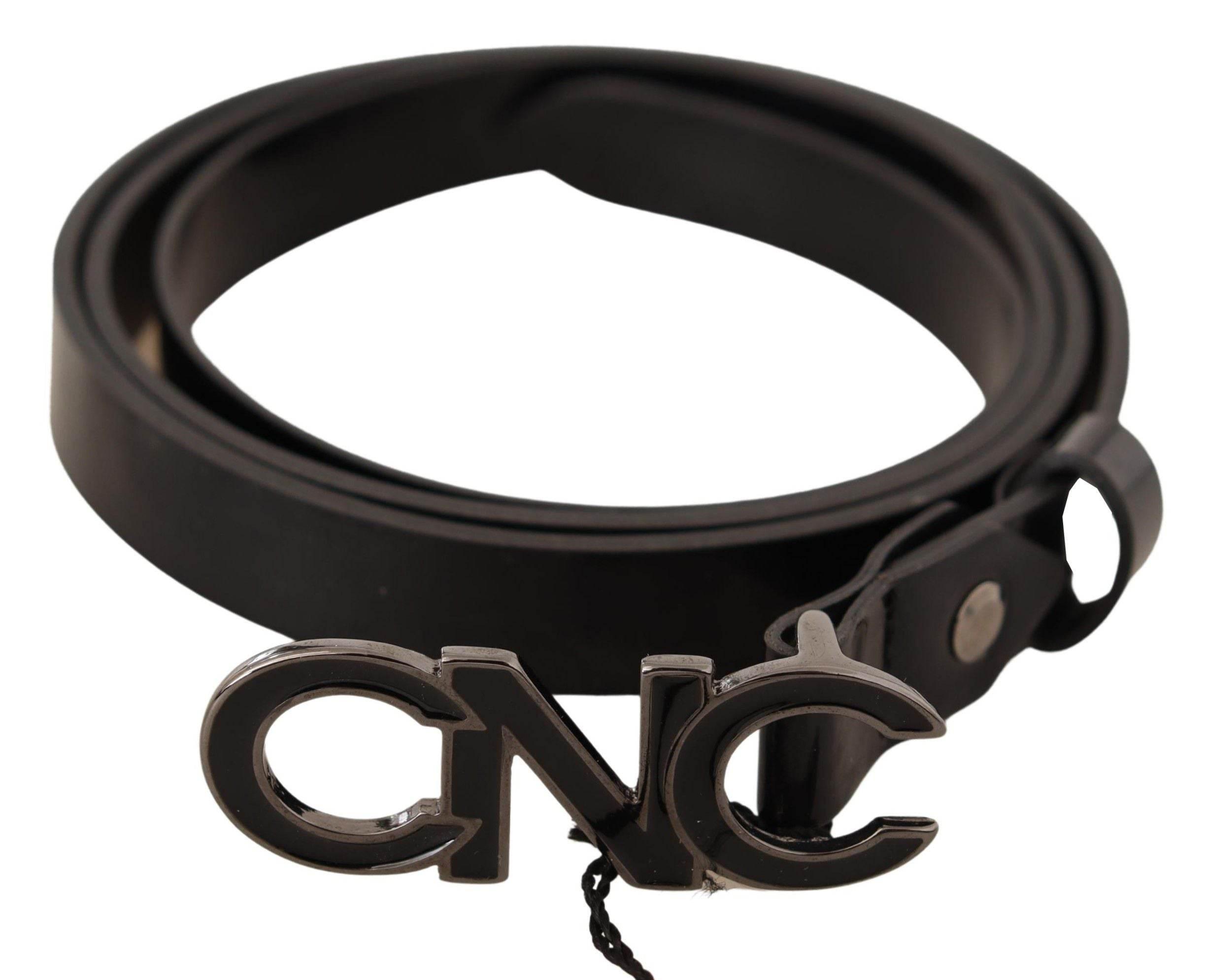 Costume National Elegant Black Leather Fashion Belt - Hilstor