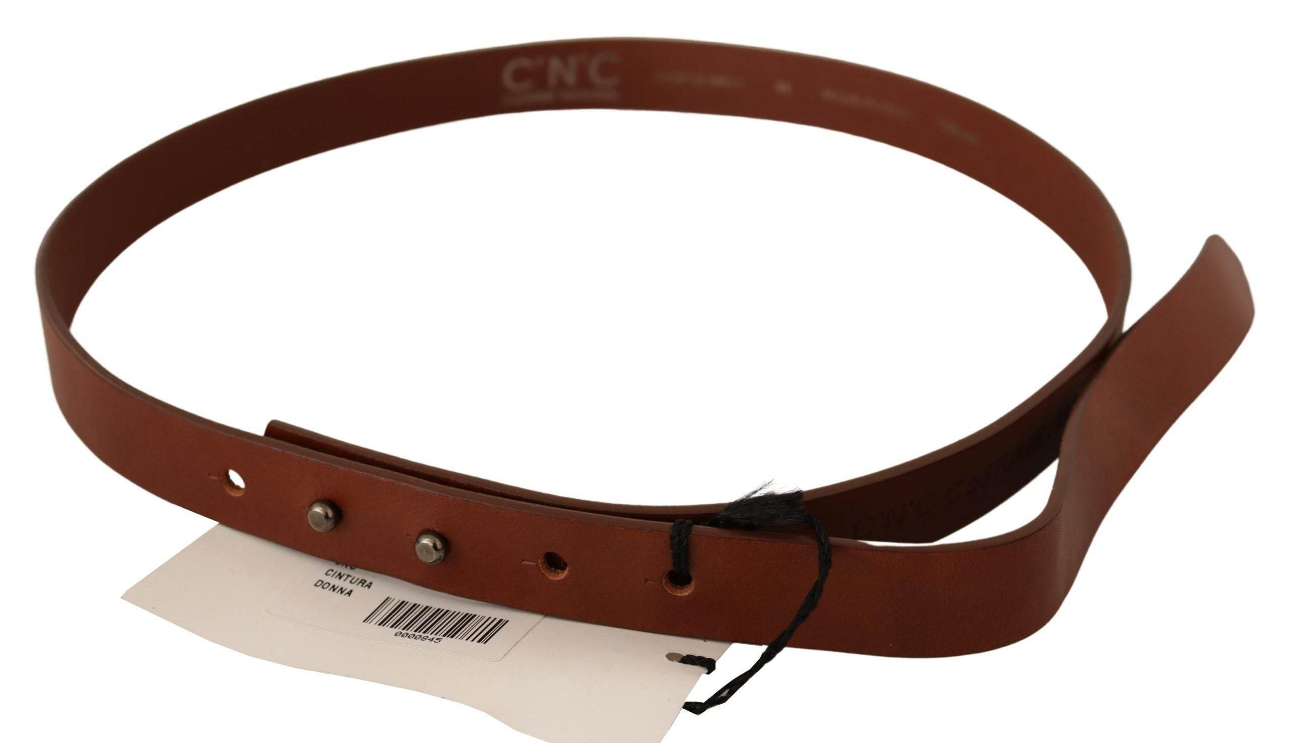 Costume National Elegant Brown Leather Fashion Belt - Hilstor