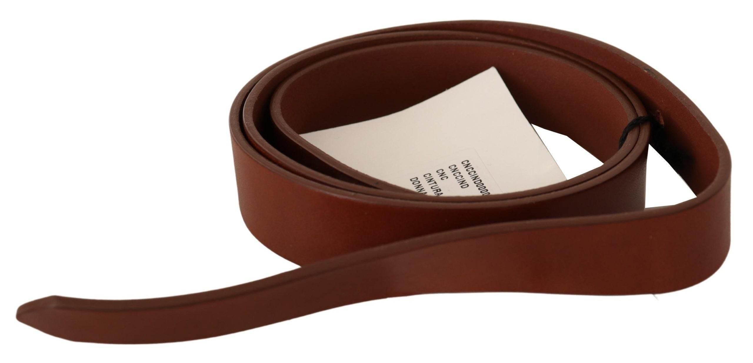 Costume National Elegant Brown Leather Fashion Belt - Hilstor