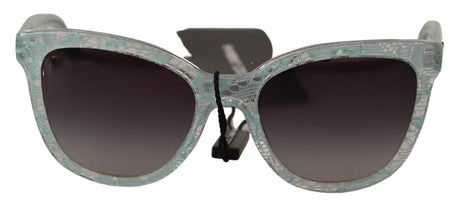 Dolce & Gabbana Blue Lace Crystal Acetate Butterfly DG4190 Sunglasses - Hilstor