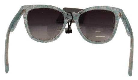 Dolce & Gabbana Blue Lace Crystal Acetate Butterfly DG4190 Sunglasses - Hilstor