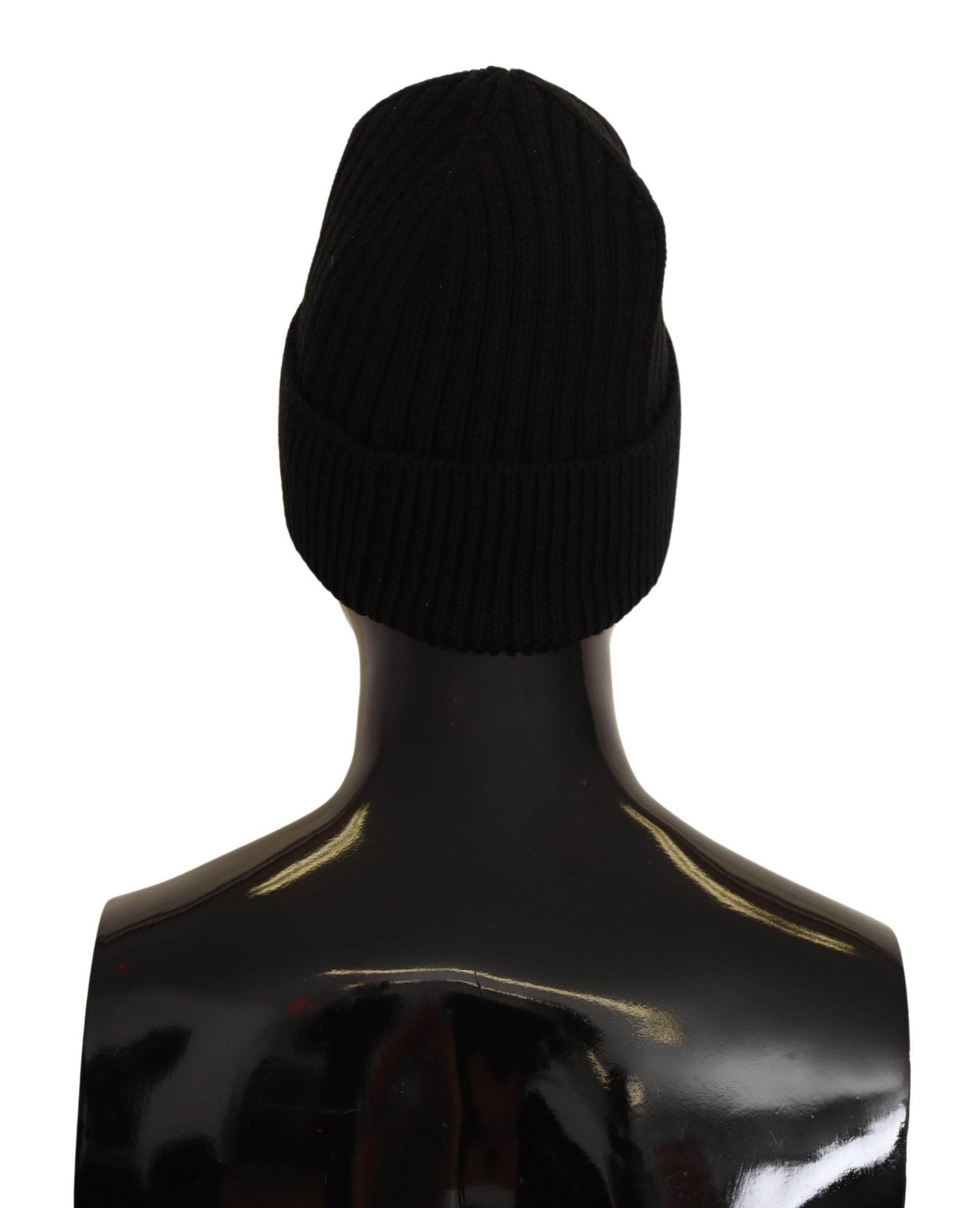 Dolce & Gabbana Black Wool Knit Women Winter Hat - Hilstor