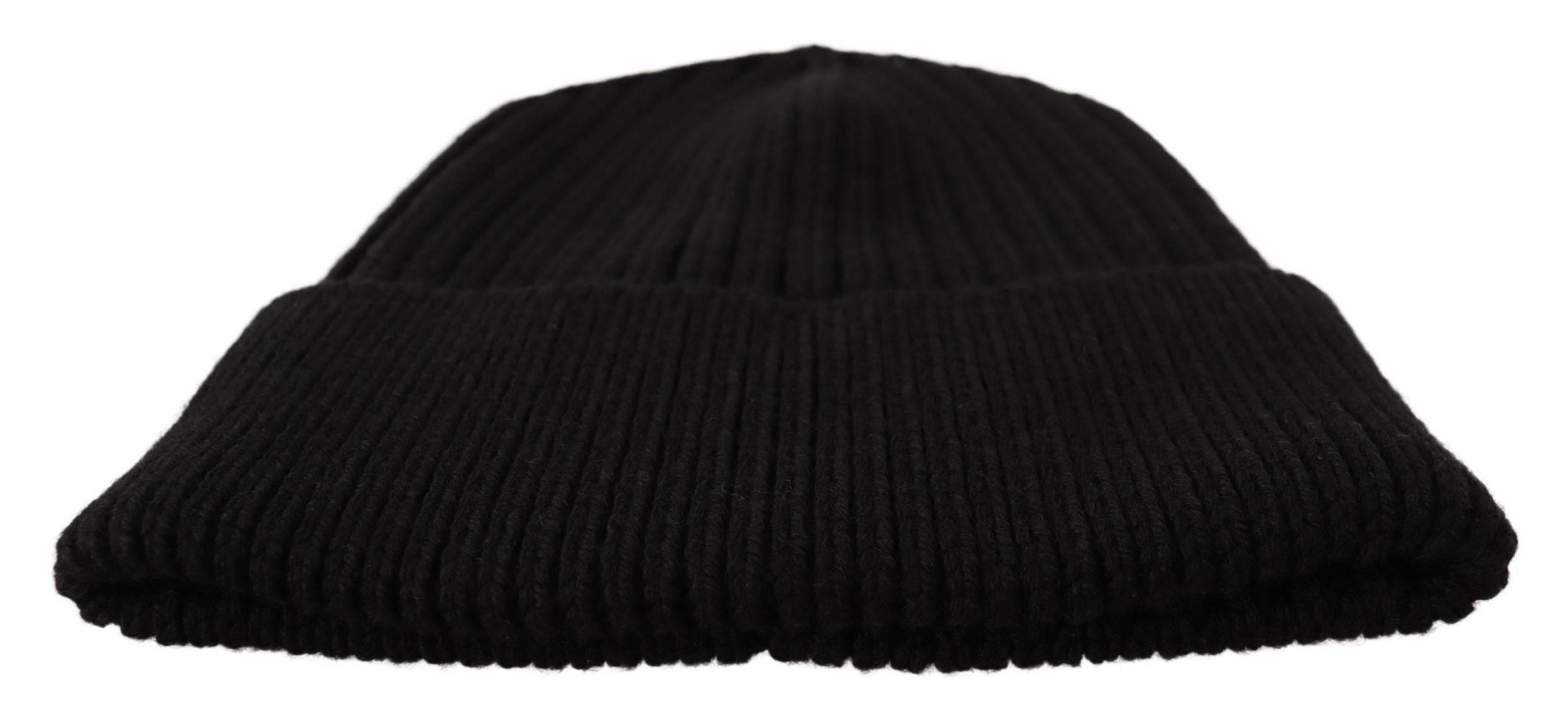 Dolce & Gabbana Black Wool Knit Women Winter Hat - Hilstor