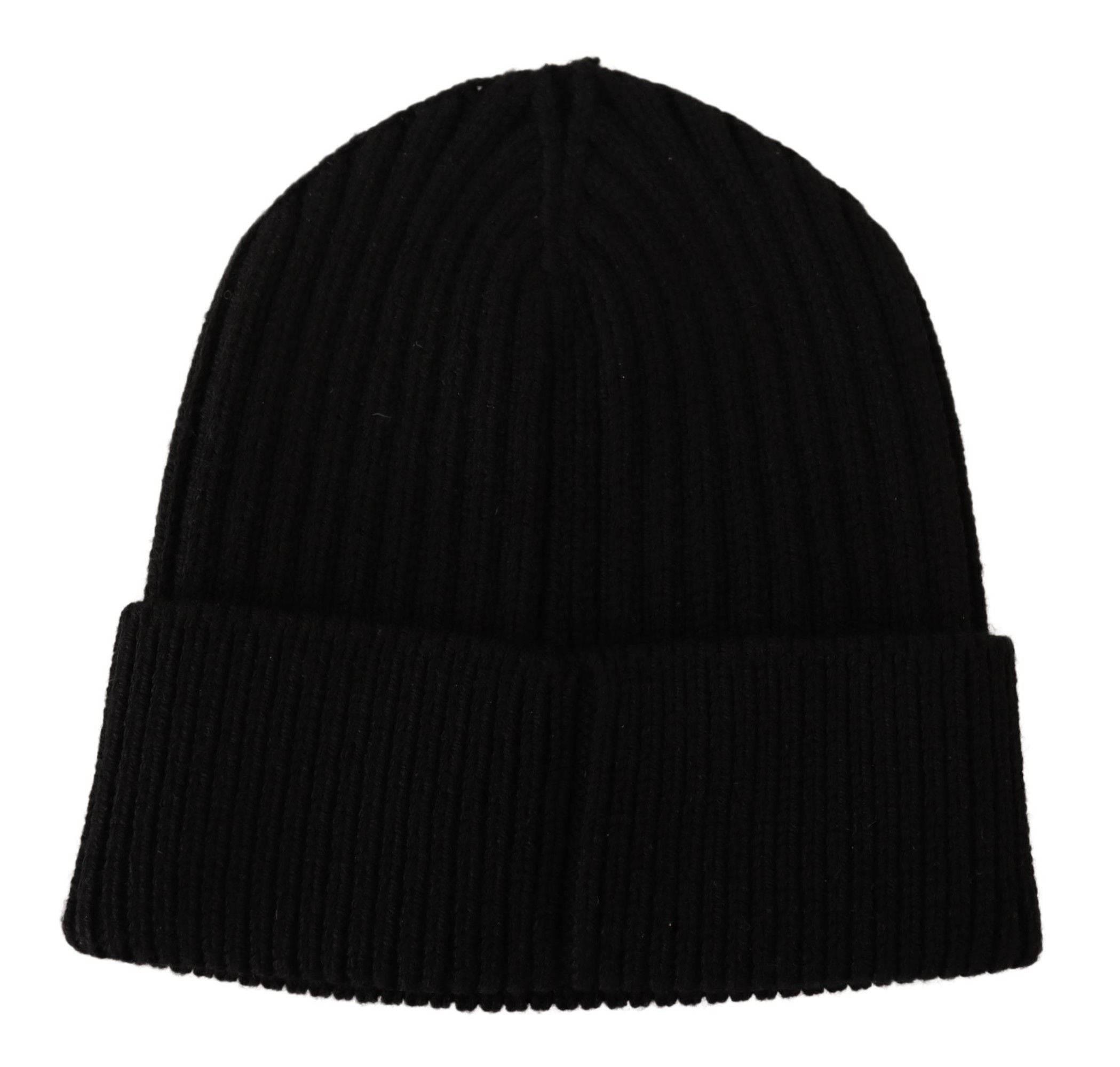 Dolce & Gabbana Black Wool Knit Women Winter Hat - Hilstor