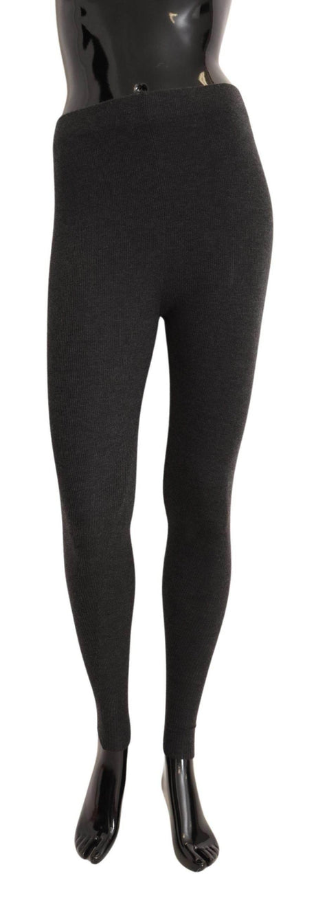 Dolce & Gabbana Elegant Gray Cashmere Tights – Luxe Comfort - Hilstor