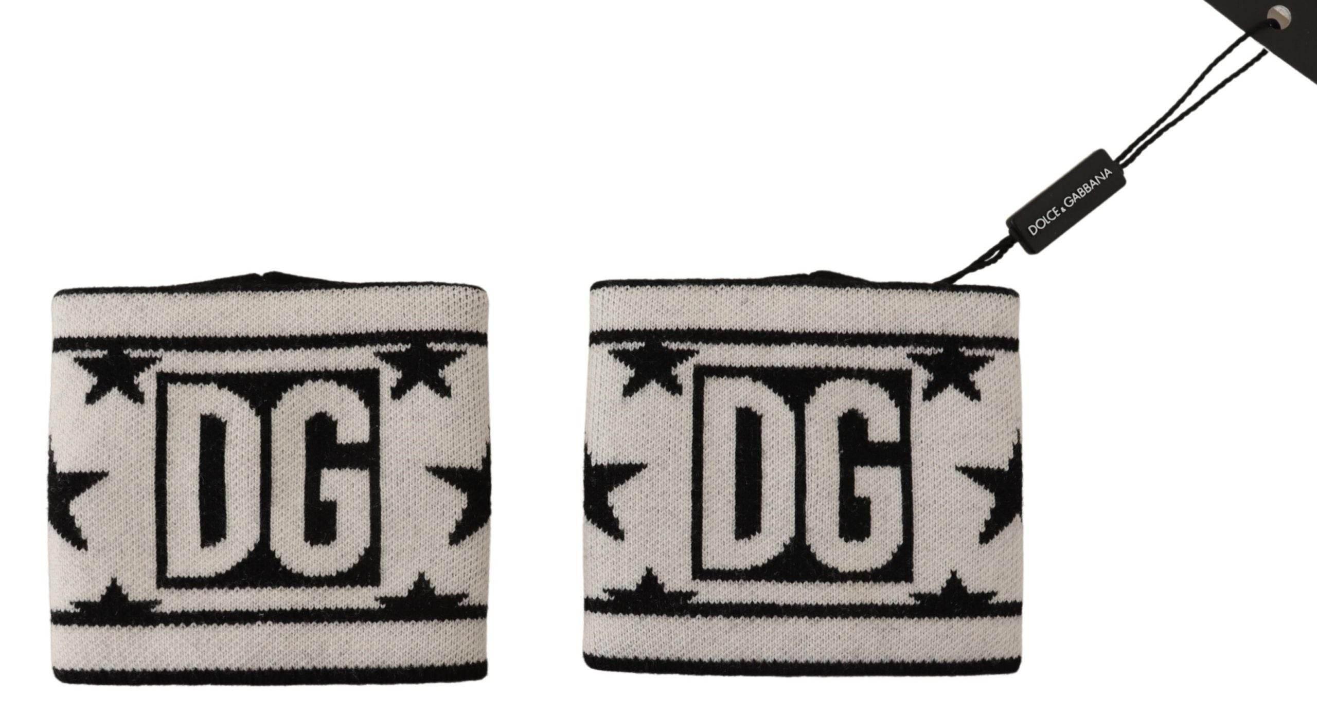 Dolce & Gabbana Elegant Monochrome Wool Wristband Set - Hilstor