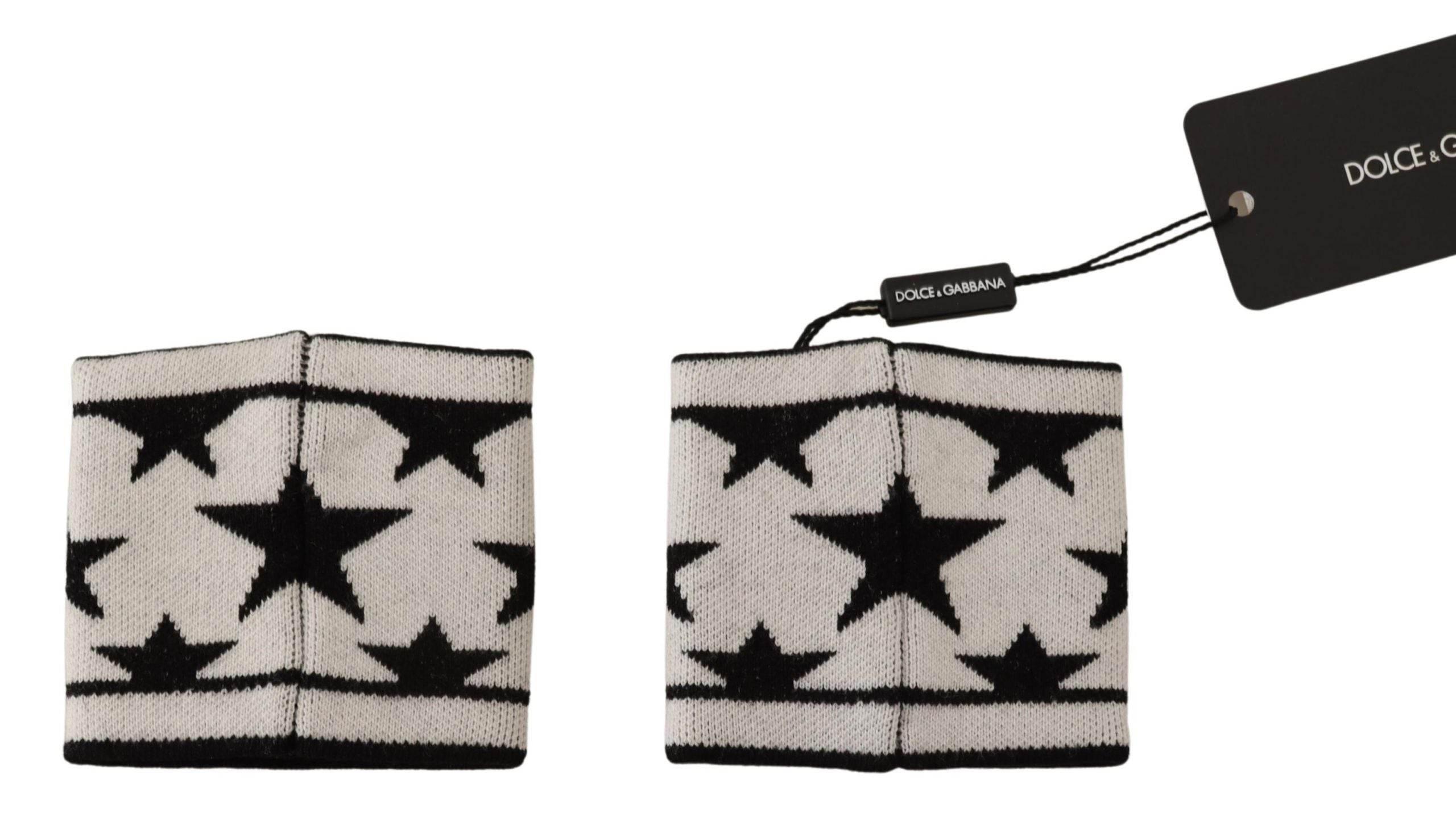 Dolce & Gabbana Elegant Monochrome Wool Wristband Set - Hilstor