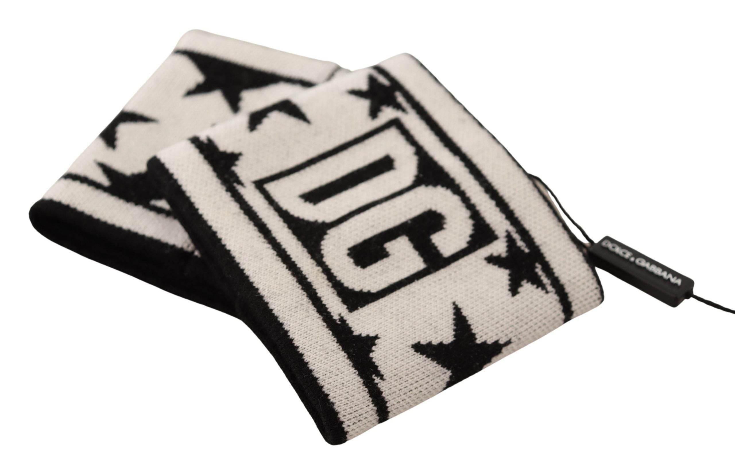 Dolce & Gabbana Elegant Monochrome Wool Wristband Set - Hilstor