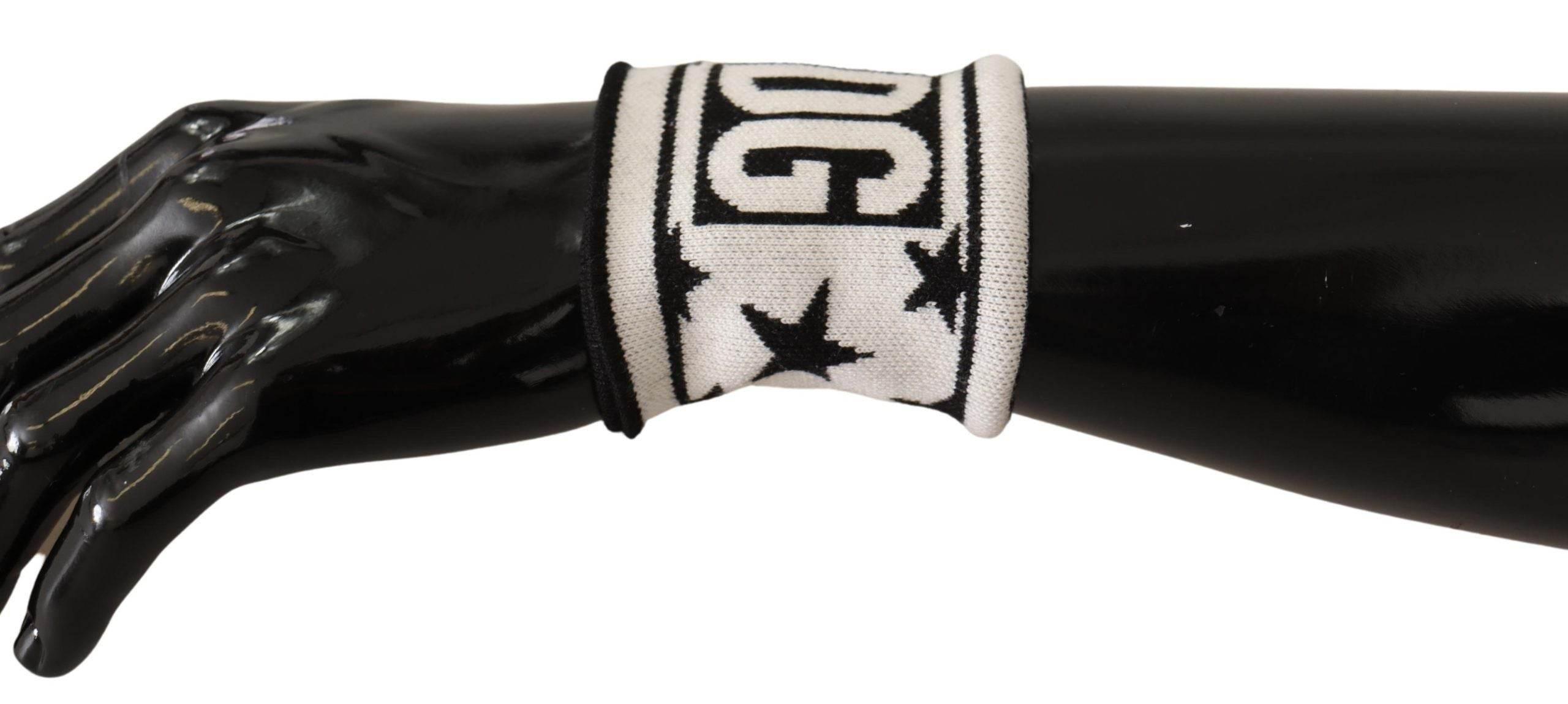 Dolce & Gabbana Elegant Monochrome Wool Wristband Set - Hilstor