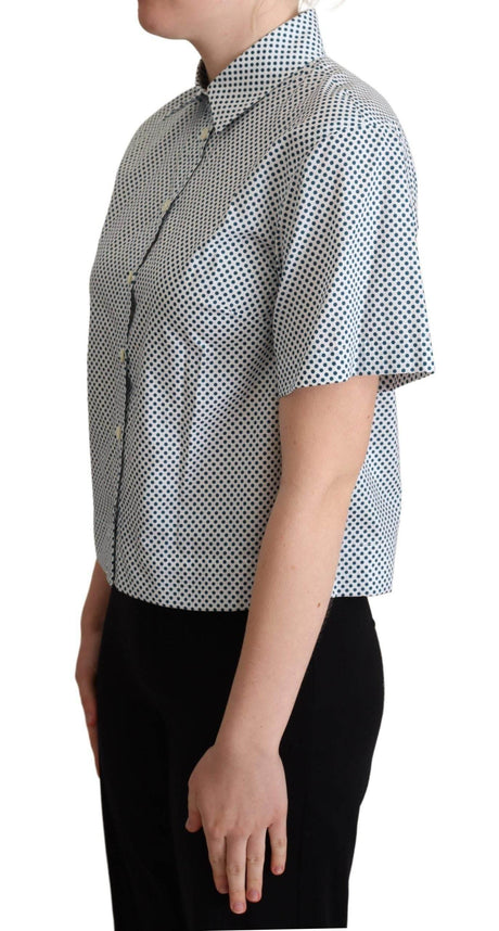 Dolce & Gabbana Elegant Polka Dot Cotton Polo Shirt - Hilstor