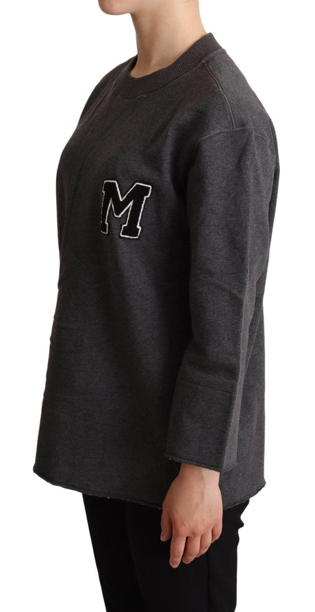 Dolce & Gabbana Gray Embroidered Women Pullover Sweater - Hilstor