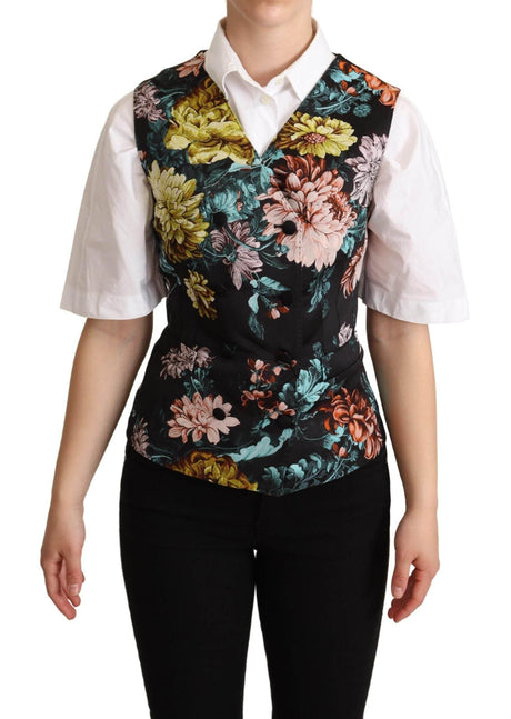 Dolce & Gabbana Exquisite Floral Jacquard Waistcoat - Hilstor