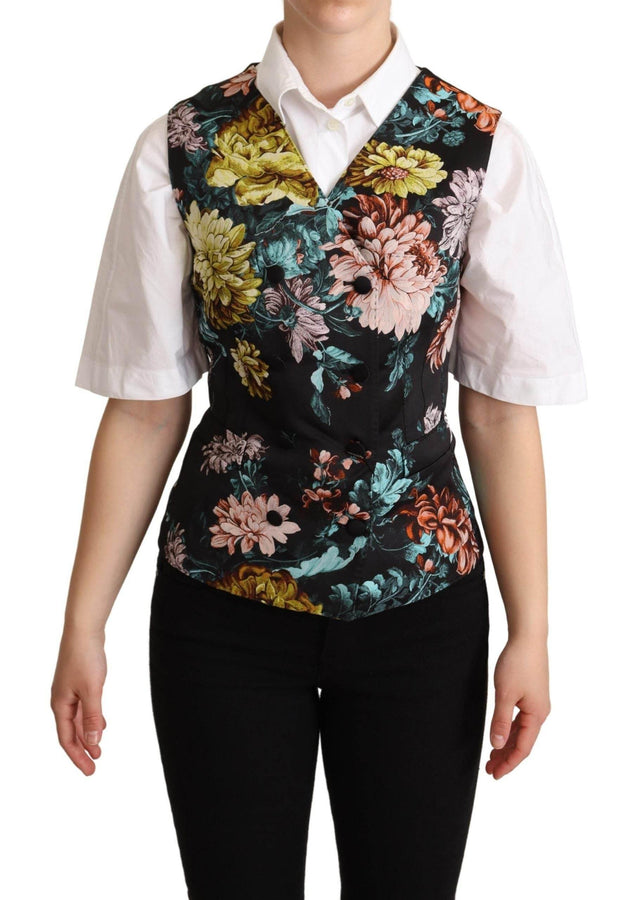 Dolce & Gabbana Exquisite Floral Jacquard Waistcoat - Hilstor