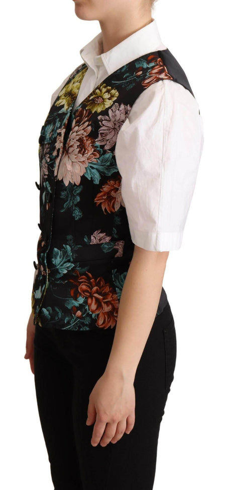 Dolce & Gabbana Exquisite Floral Jacquard Waistcoat - Hilstor