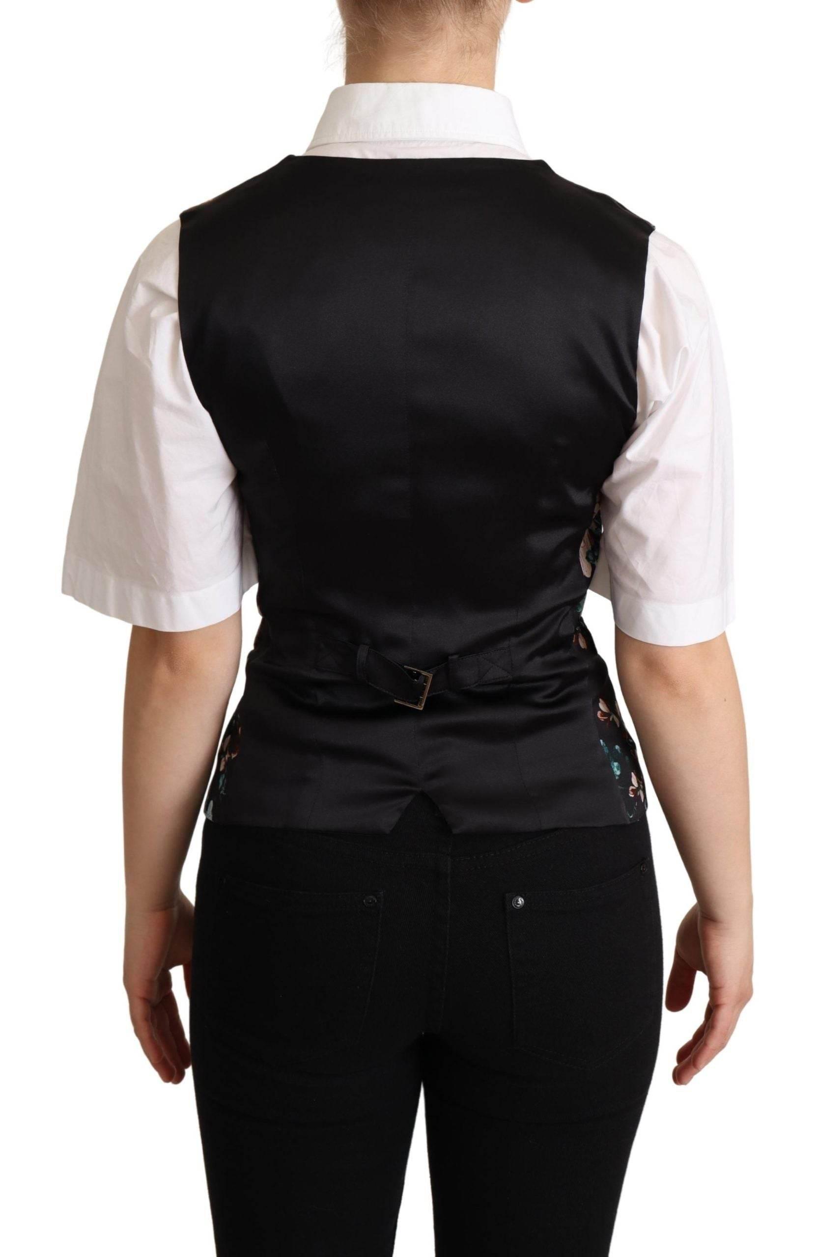 Dolce & Gabbana Exquisite Floral Jacquard Waistcoat - Hilstor