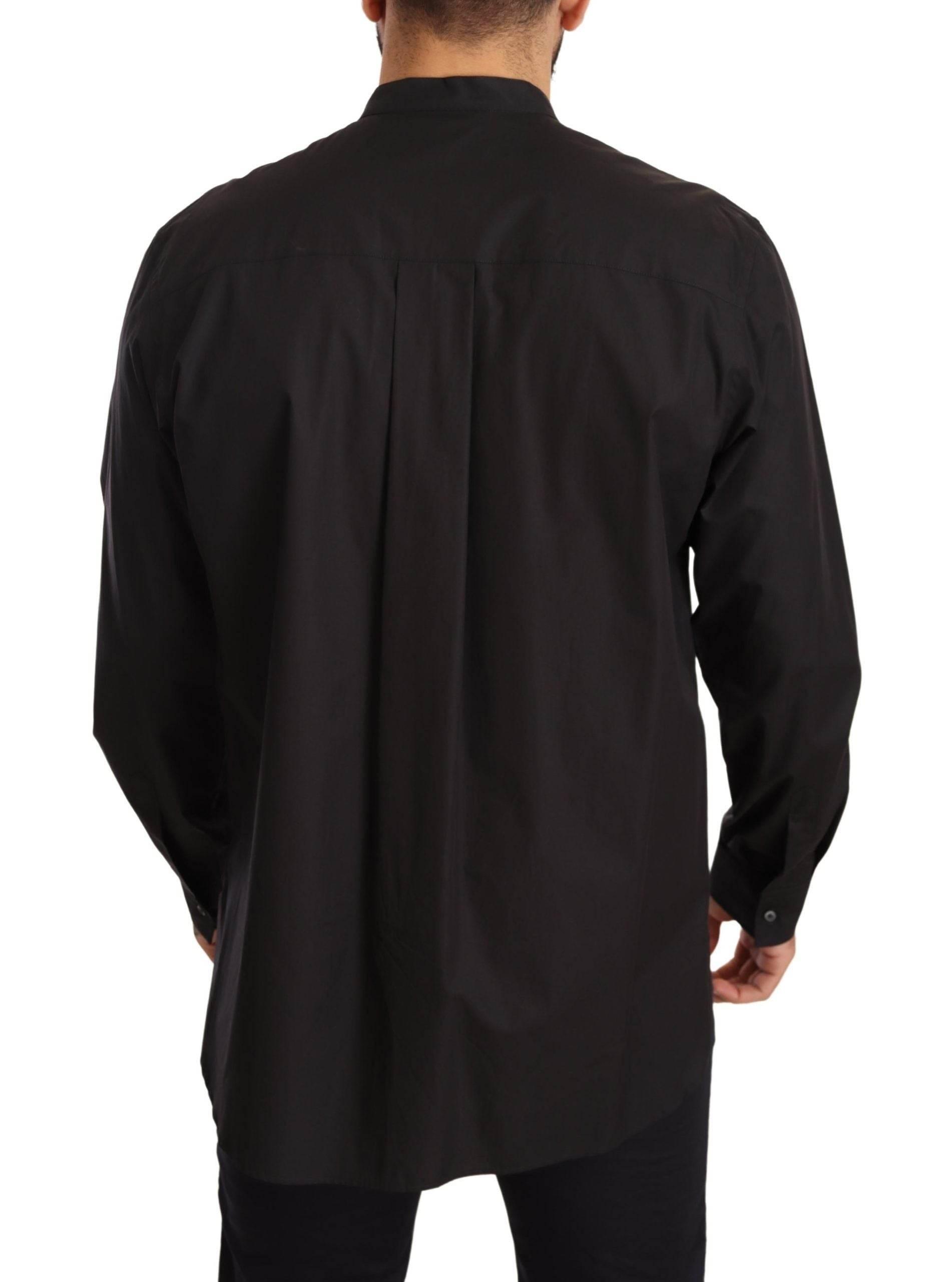 Dolce & Gabbana Elegant Black 100% Cotton Men's Shirt - Hilstor