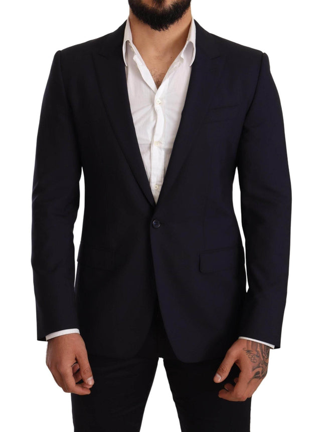 Dolce & Gabbana Elegant Navy Martini Blazer by Renowned Tailors - Hilstor