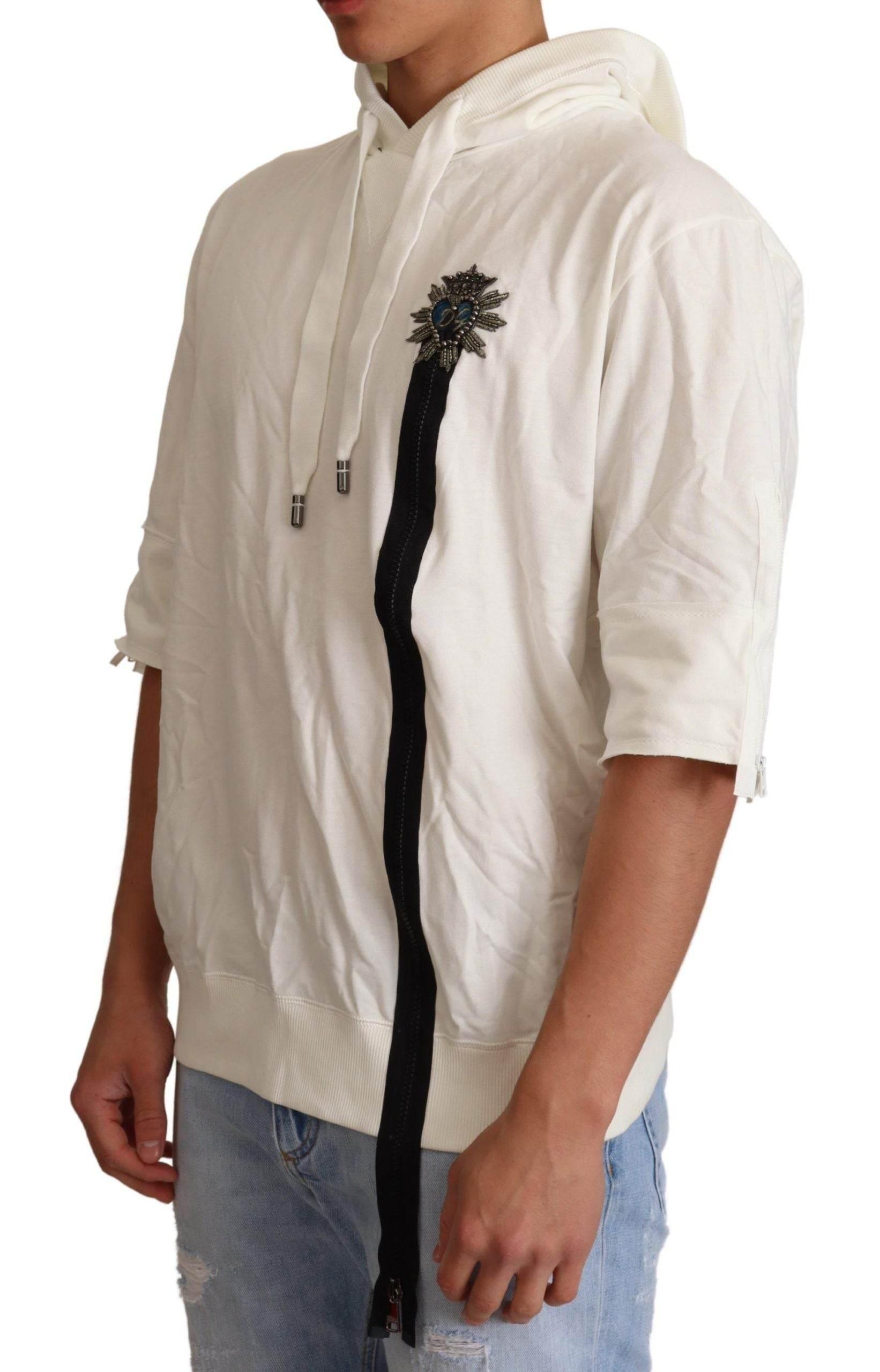 Dolce & Gabbana White Hooded Limited Edition Sweater - Hilstor