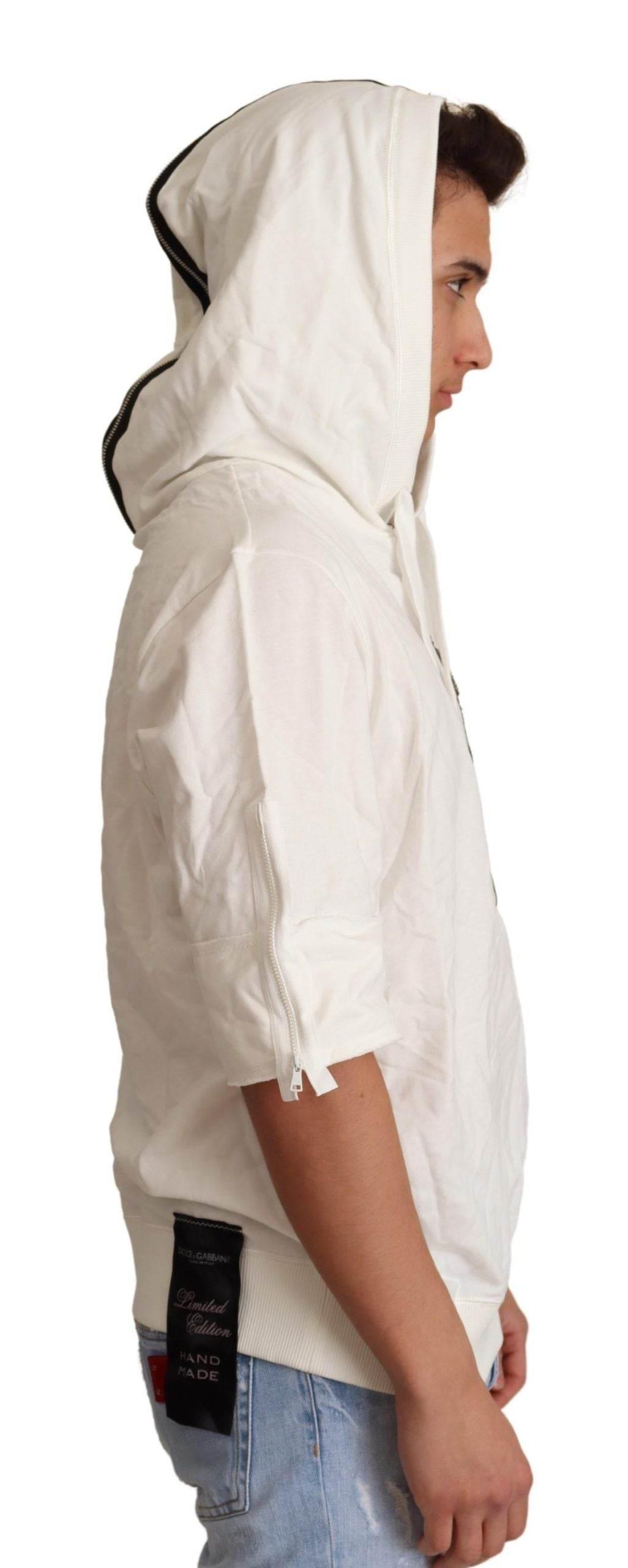 Dolce & Gabbana White Hooded Limited Edition Sweater - Hilstor