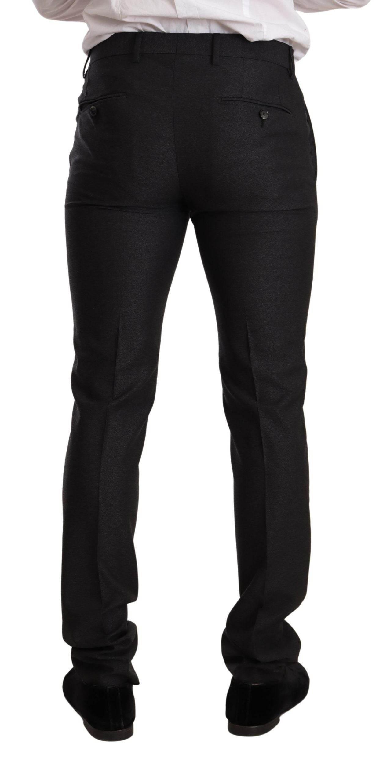 Dolce & Gabbana Gray Wool MARTINI Slim Fit Set Suit - Hilstor