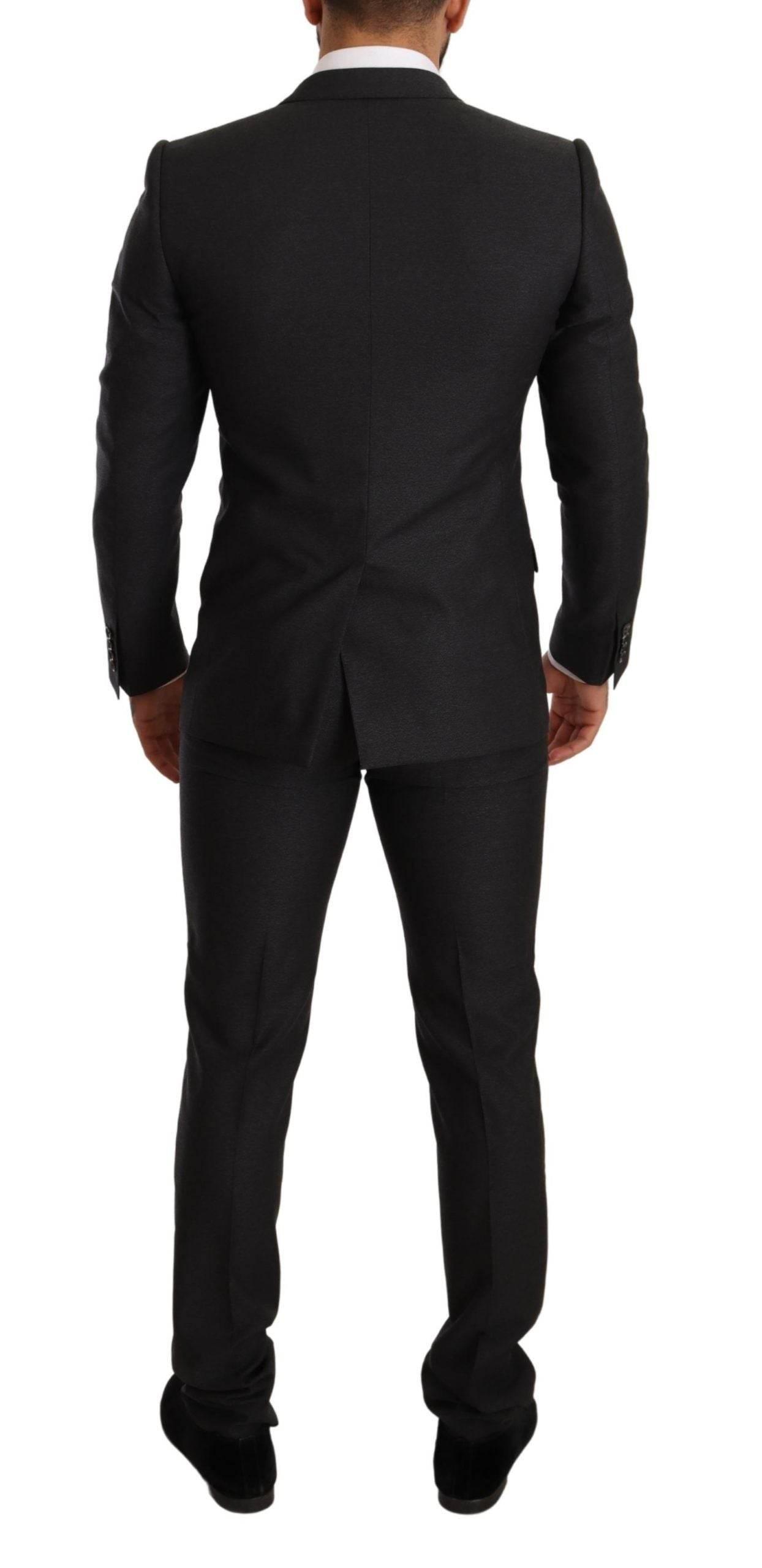Dolce & Gabbana Gray Wool MARTINI Slim Fit Set Suit - Hilstor