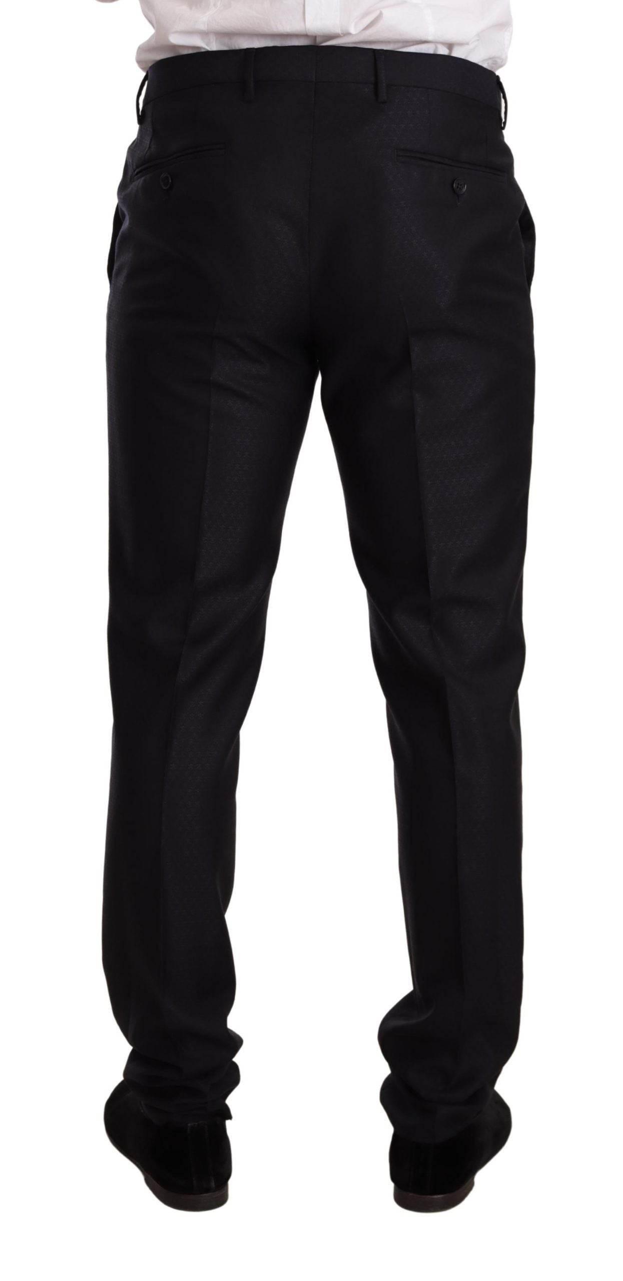 Dolce & Gabbana Blue Pattern MARTINI SLIM FIT 2 Piece Suit - Hilstor