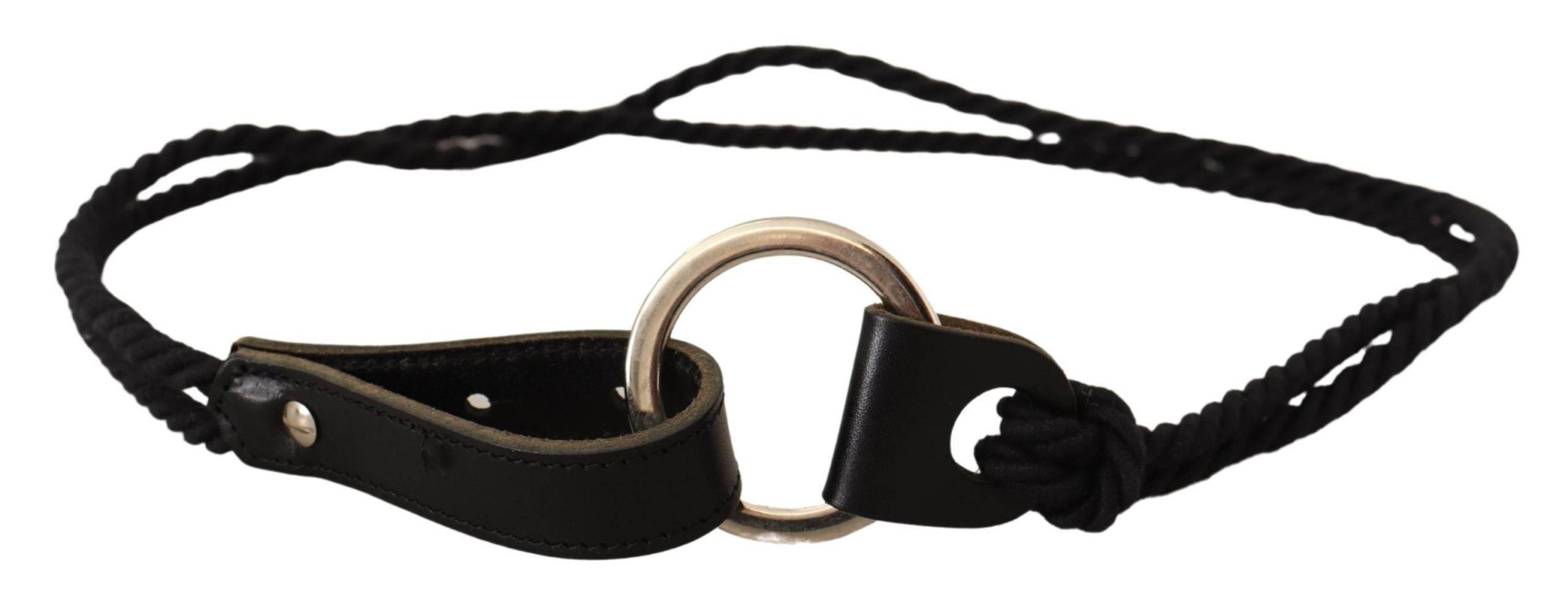 MILA SCHÖN Black Leather Slim Women Waistband Metal Buckle Belt - Hilstor