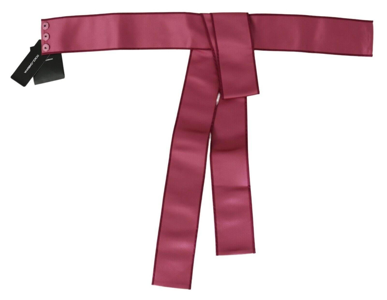 Dolce & Gabbana Elegant Pink Silk Wide Waist Belt - Hilstor