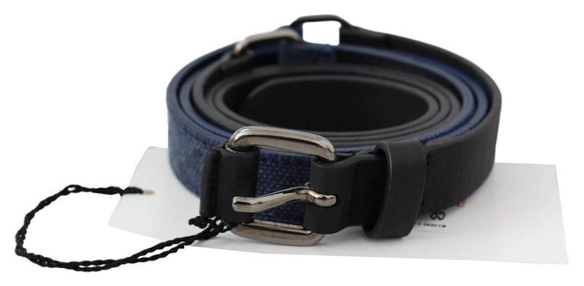 Costume National Elegant Black Leather Adjustable Belt - Hilstor