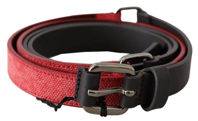 Costume National Elegant Red Brown Leather Fashion Belt - Hilstor