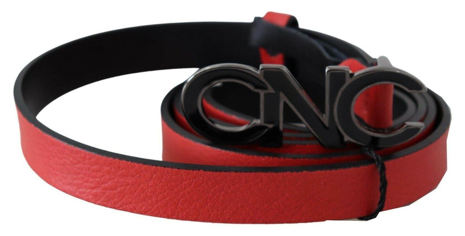 Costume National Elegant Red Leather Waist Belt - Hilstor
