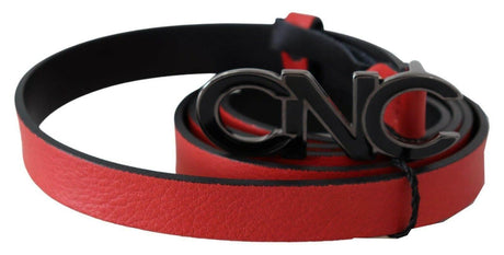 Costume National Elegant Red Leather Waist Belt - Hilstor