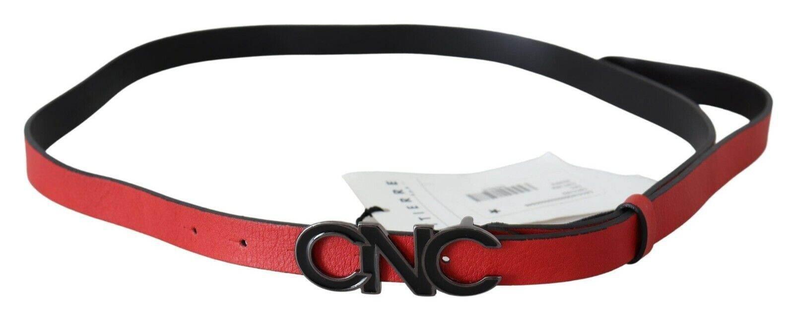 Costume National Elegant Red Leather Waist Belt - Hilstor