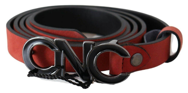 Costume National Elegant Blood Red Leather Belt - Hilstor