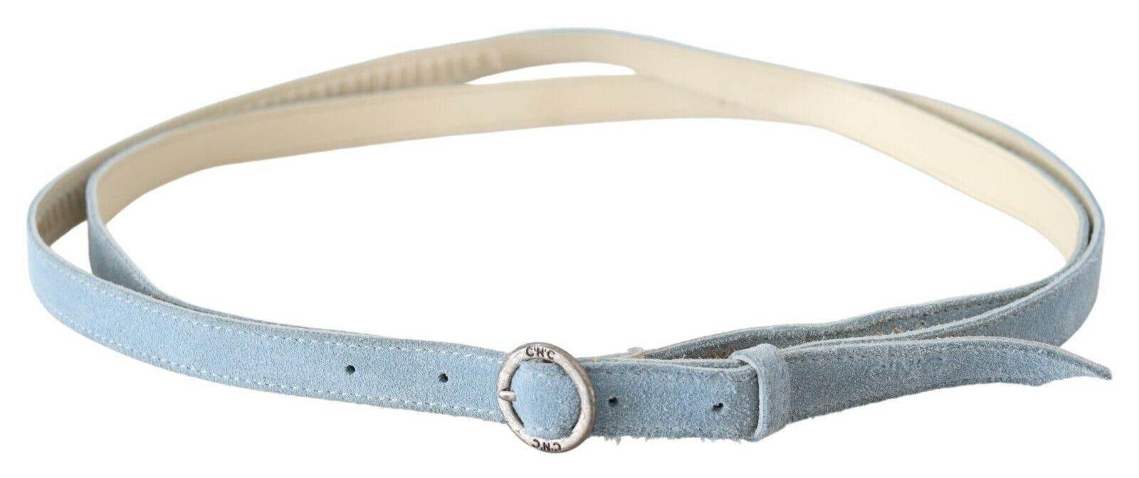 Costume National Chic Sky Blue Leather Belt - Buckle Up in Style - Hilstor