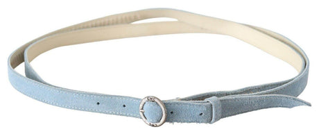 Costume National Chic Sky Blue Leather Belt - Buckle Up in Style - Hilstor