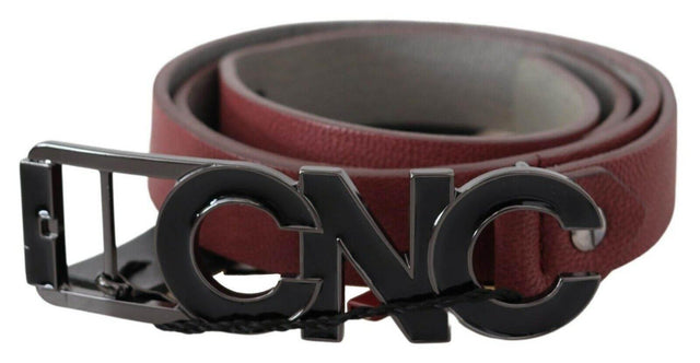Costume National Elegant Maroon Leather Fashion Belt - Hilstor