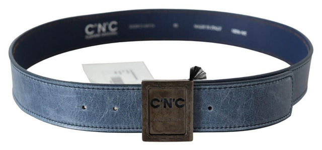 Costume National Elegant Blue Leather Fashion Belt - Hilstor