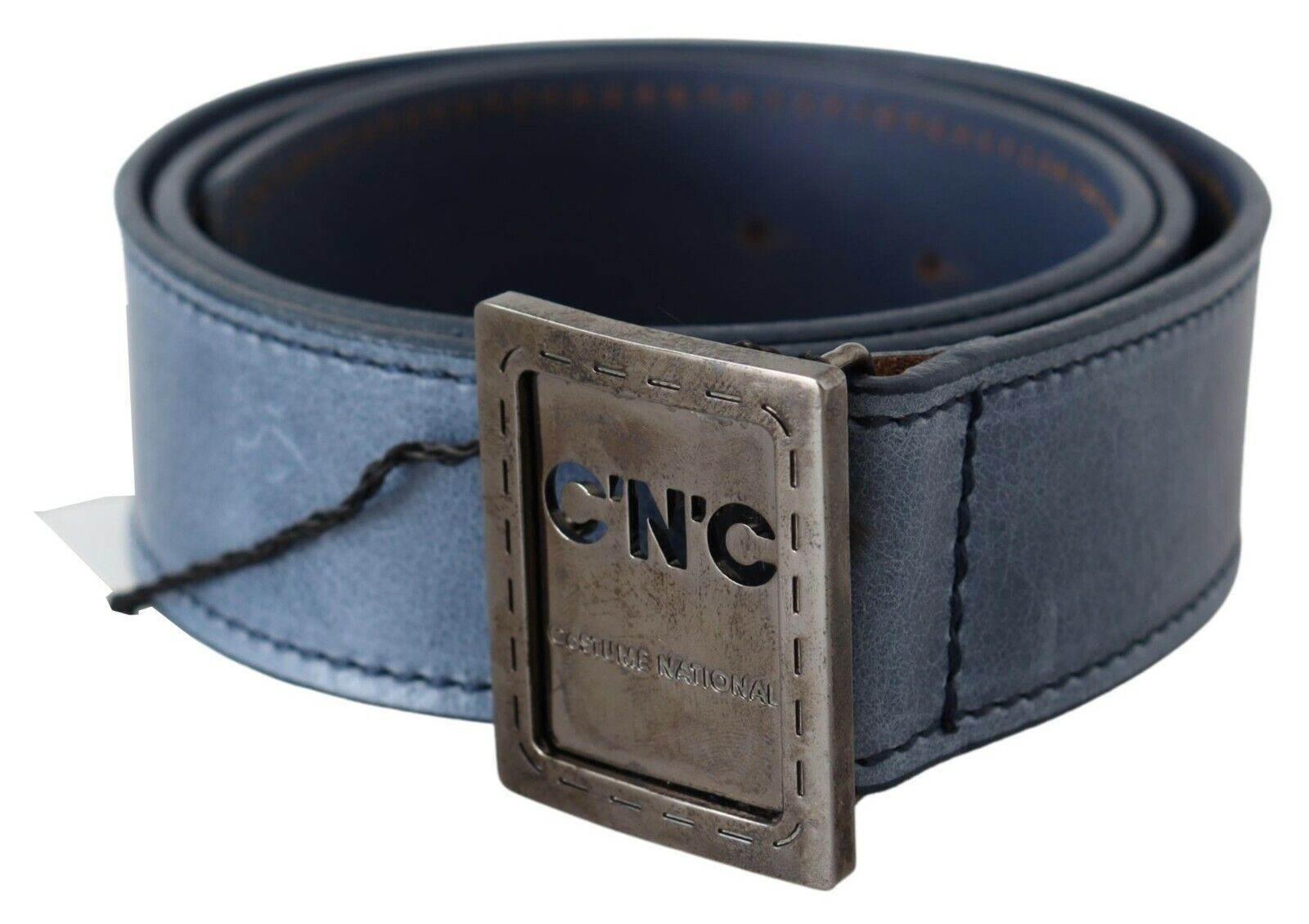 Costume National Elegant Blue Leather Fashion Belt - Hilstor