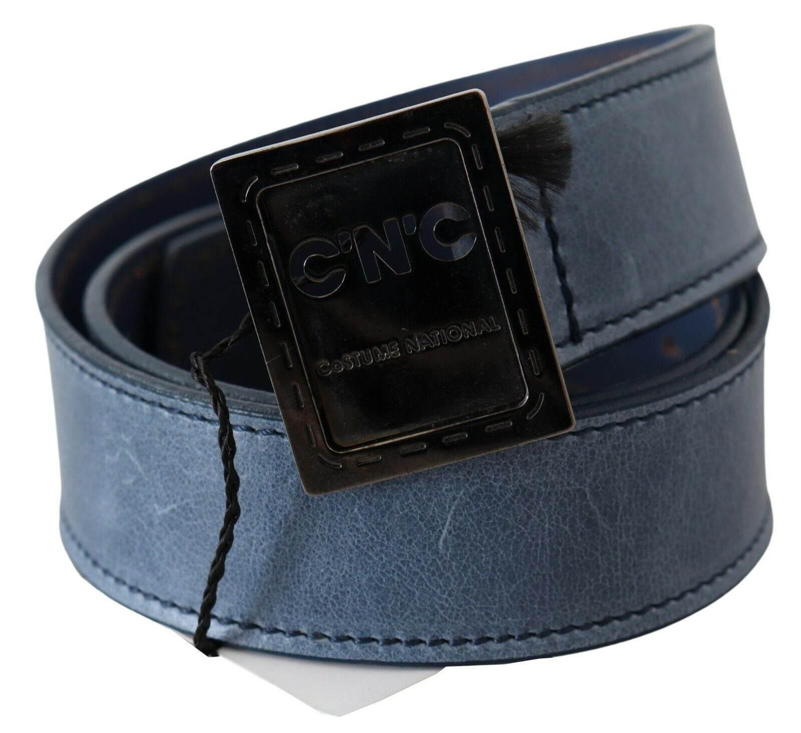 Costume National Elegant Blue Leather Fashion Belt - Hilstor