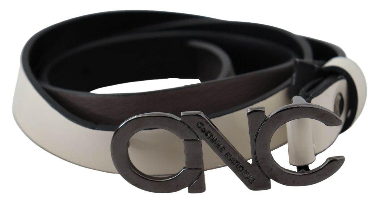 Costume National Elegant White Leather Fashion Belt - Hilstor