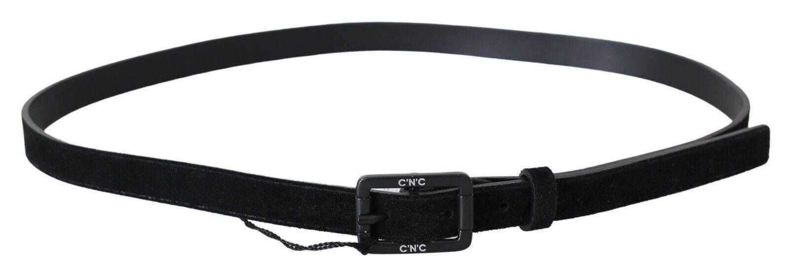 Costume National Elegant Black Leather Classic Belt - Hilstor