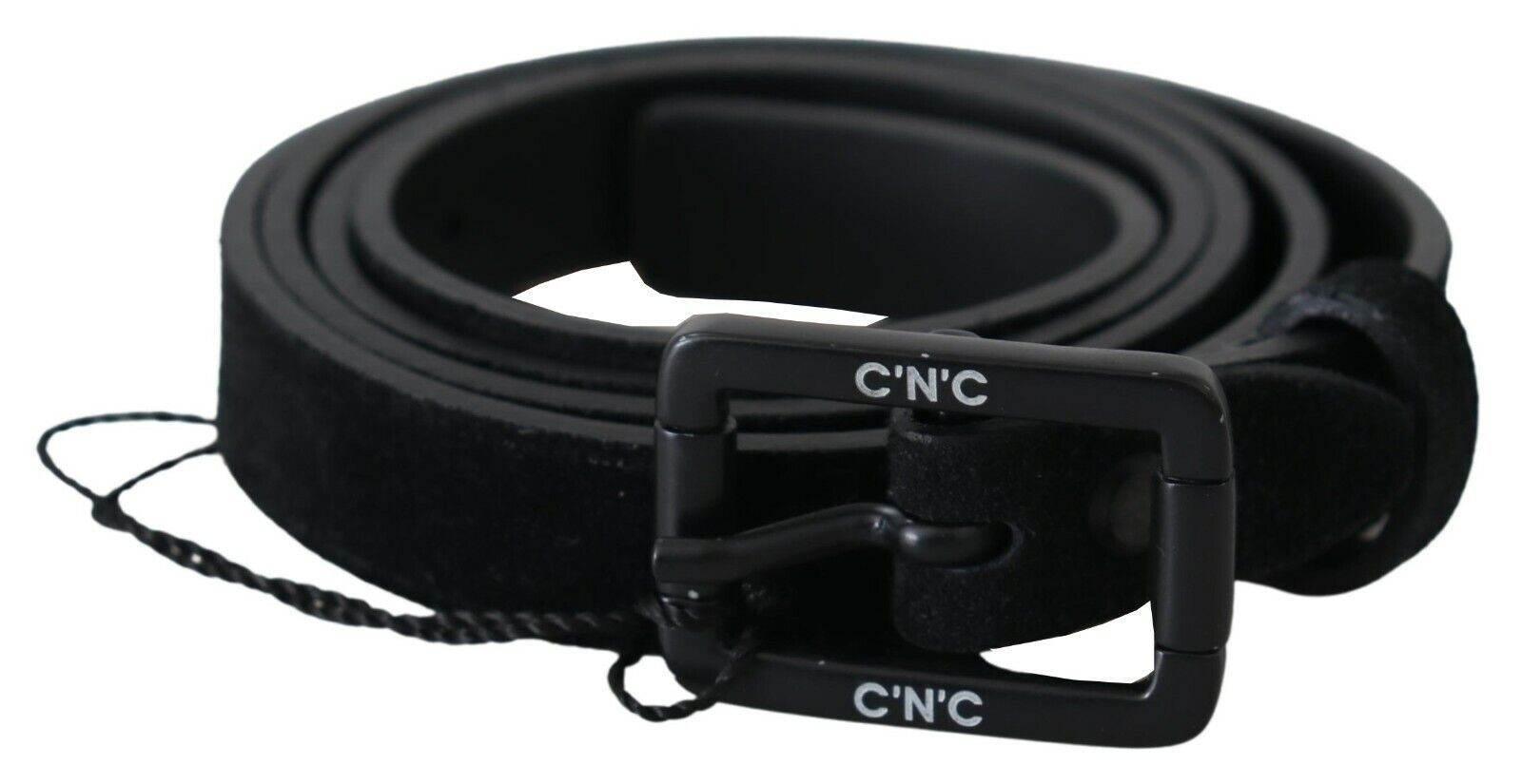 Costume National Elegant Black Leather Classic Belt - Hilstor