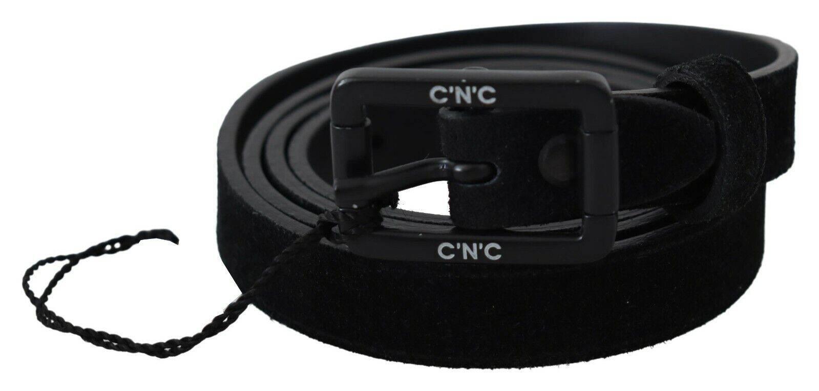 Costume National Elegant Black Leather Classic Belt - Hilstor