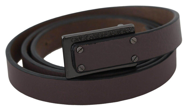 Costume National Elegant Brown Leather Fashion Belt - Hilstor