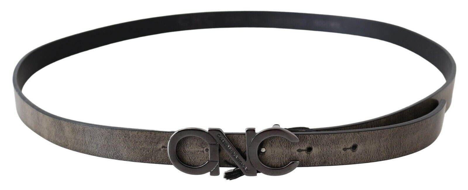Costume National Elegant Dark Brown Leather Belt - Hilstor