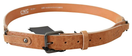 Costume National Chic Light Brown Leather Fashion Belt - Hilstor