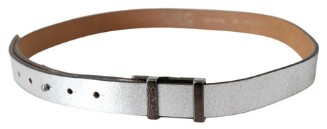 Costume National Elegant Silver Leather Fashion Belt - Hilstor